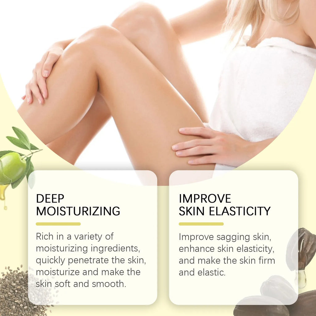Skin massage body care kit showing skincare oil and moisturising cream for nourishing and firming routines