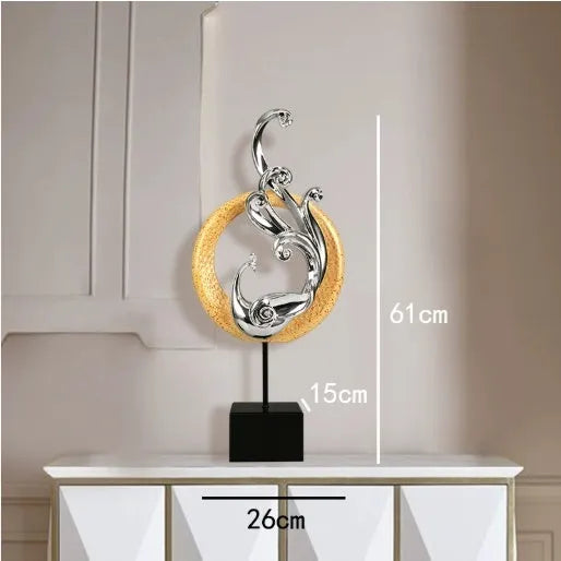 European style synthetic resin phoenix ornament in a choice of festive red, elegant silver, or rose gold colour.
