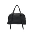 Women's retro genuine leather shoulder bag in horizontal square shape with double straps