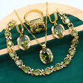 Complete women's rhinestone zircon jewellery set with snake bones chain necklace and matching earrings ring