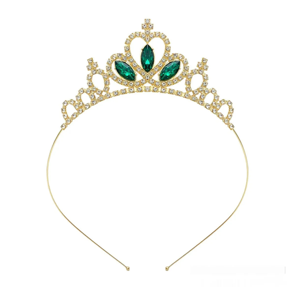 Girls alloy princess crown with electroplated finish in gold and silver colour options