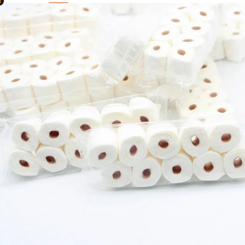 Simulated paper tissue roll model measuring 30x15x80mm for children's pretend play