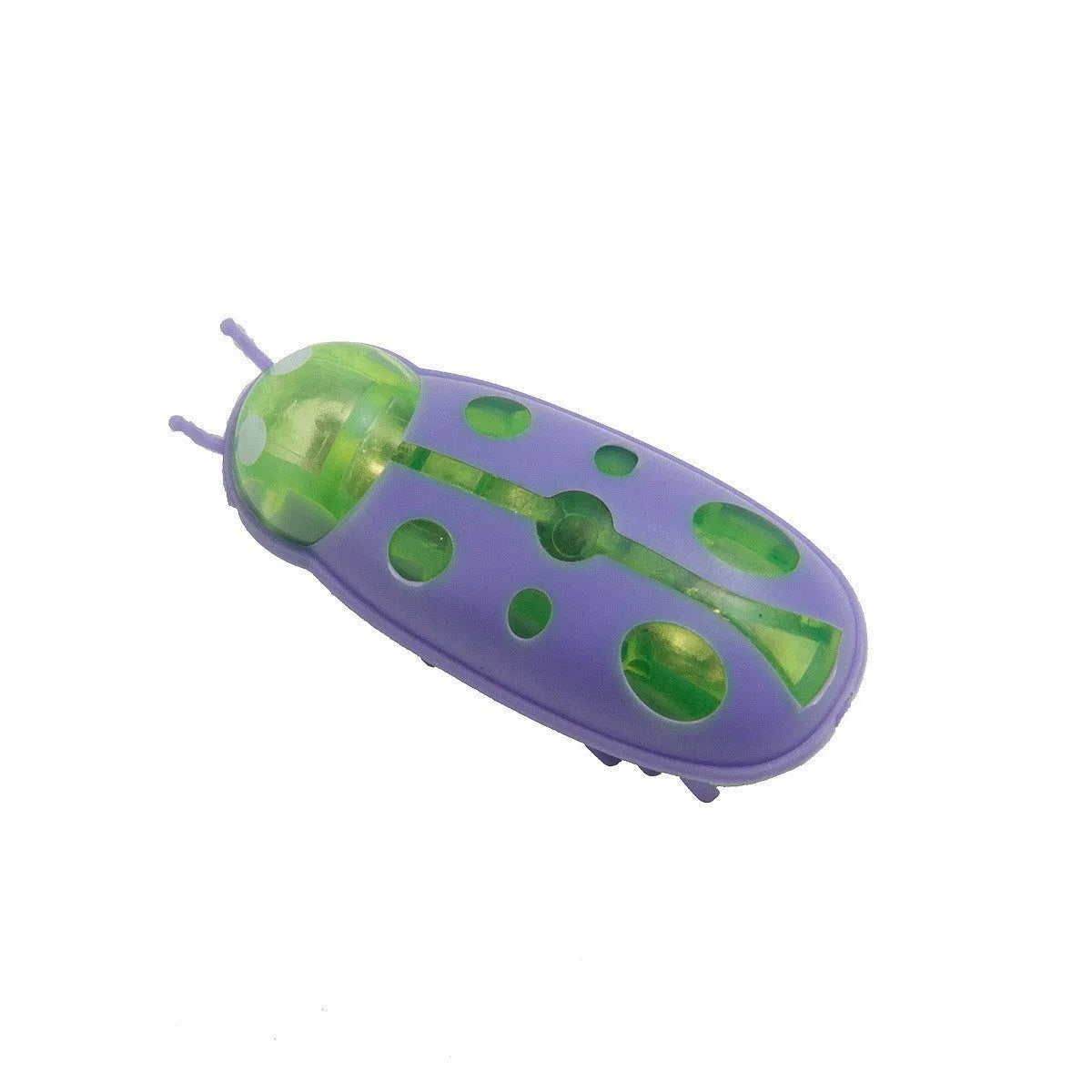 Electric cat teaser toy with jumping worm mechanism in insect-themed colours