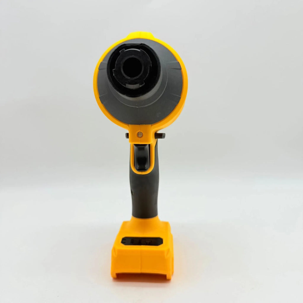 Rechargeable lithium battery air exhauster with bare metal head for snow and dust removal