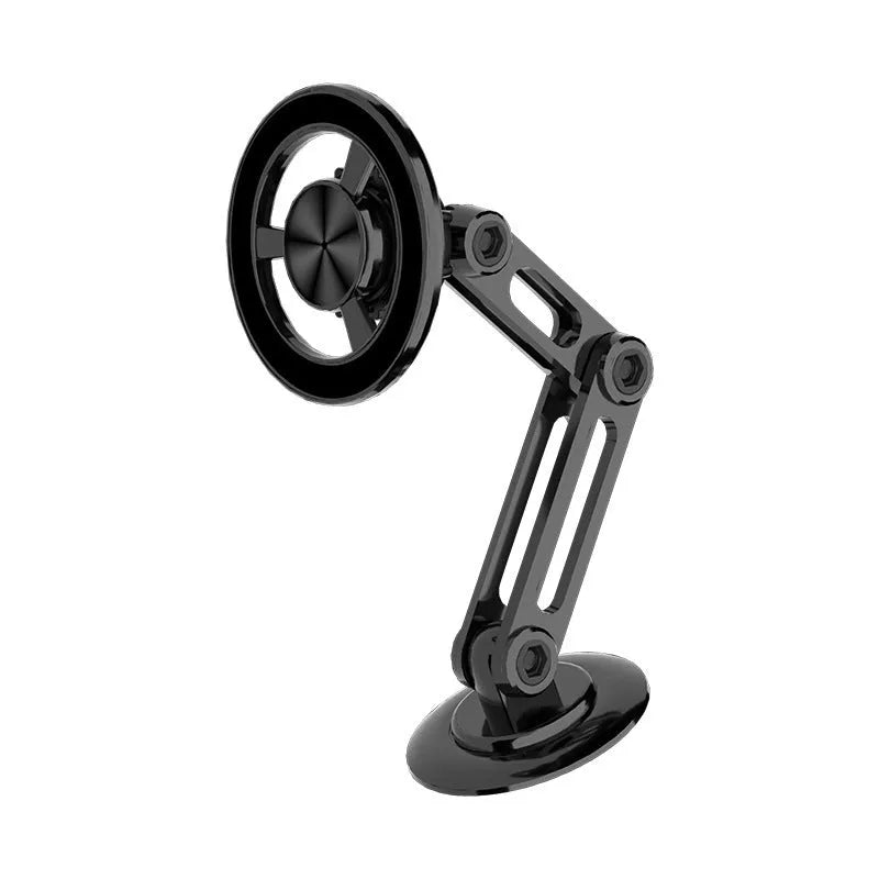 All-metal magnetic car phone holder with magnetic rings and adhesive pads in four colour options