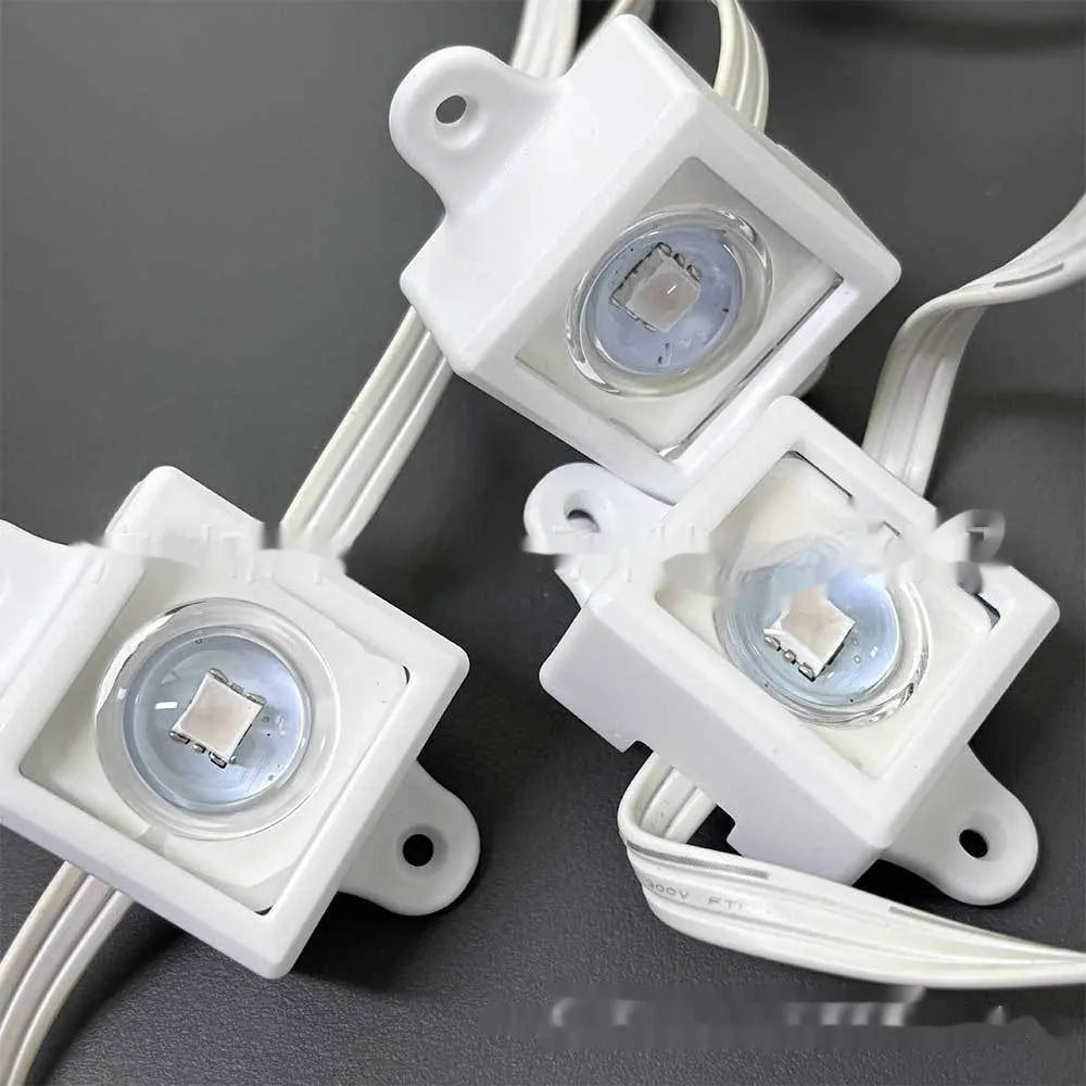 White plastic LED light bracket protective lampshade measuring 1.7cm by 6cm