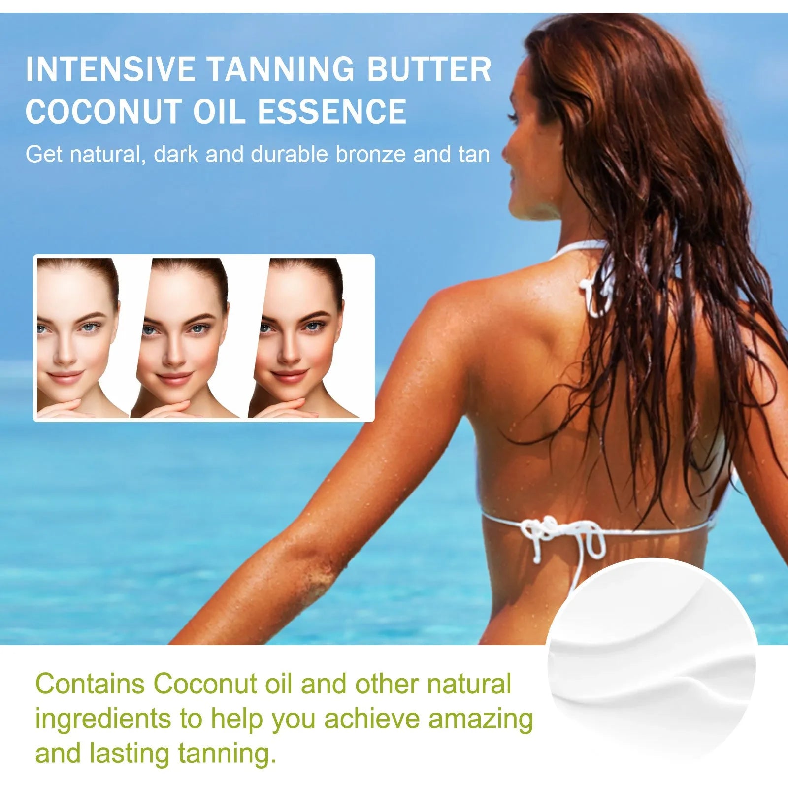 100g tub of Coconut Black Frost outdoor hair blackening cream with natural oils