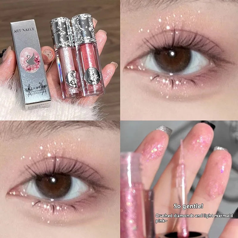 Ballet Liquid Eye Shadow collection showing five colour options including Sakura Field and Pillow Fairy Tale shades