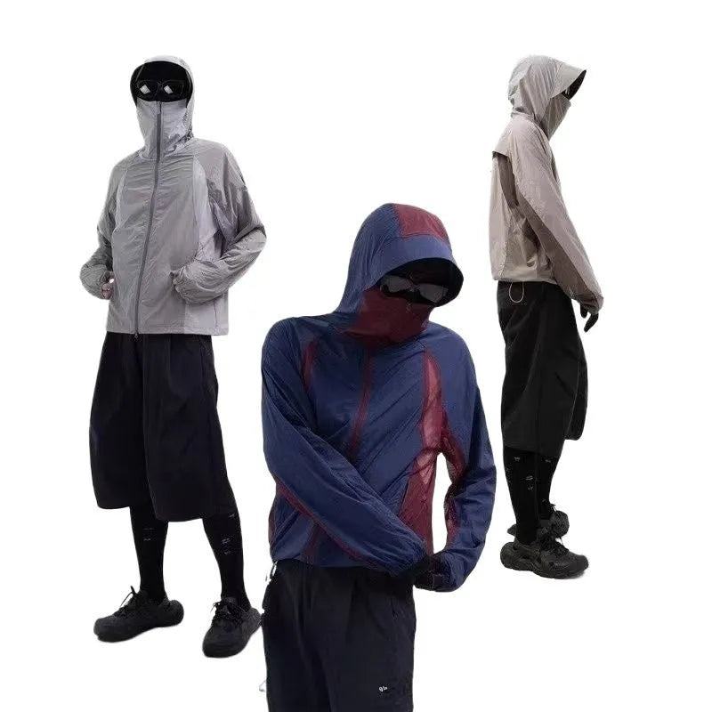 Mesh stitching sun protective clothes in nylon fabric available in multiple colours