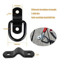 Black galvanised pull ring floor hook for truck cargo securing with carbon steel construction