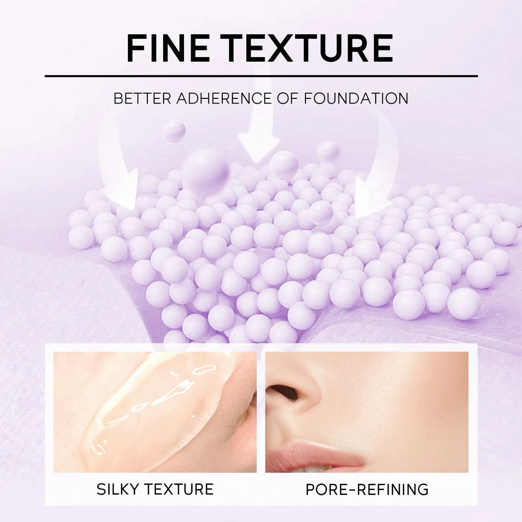30g moisturising makeup primer in purple, pink and green colour-correcting shades