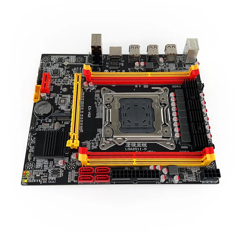 X79-VG2 desktop computer motherboard with LGA 2011 CPU socket and PCI Express slot.