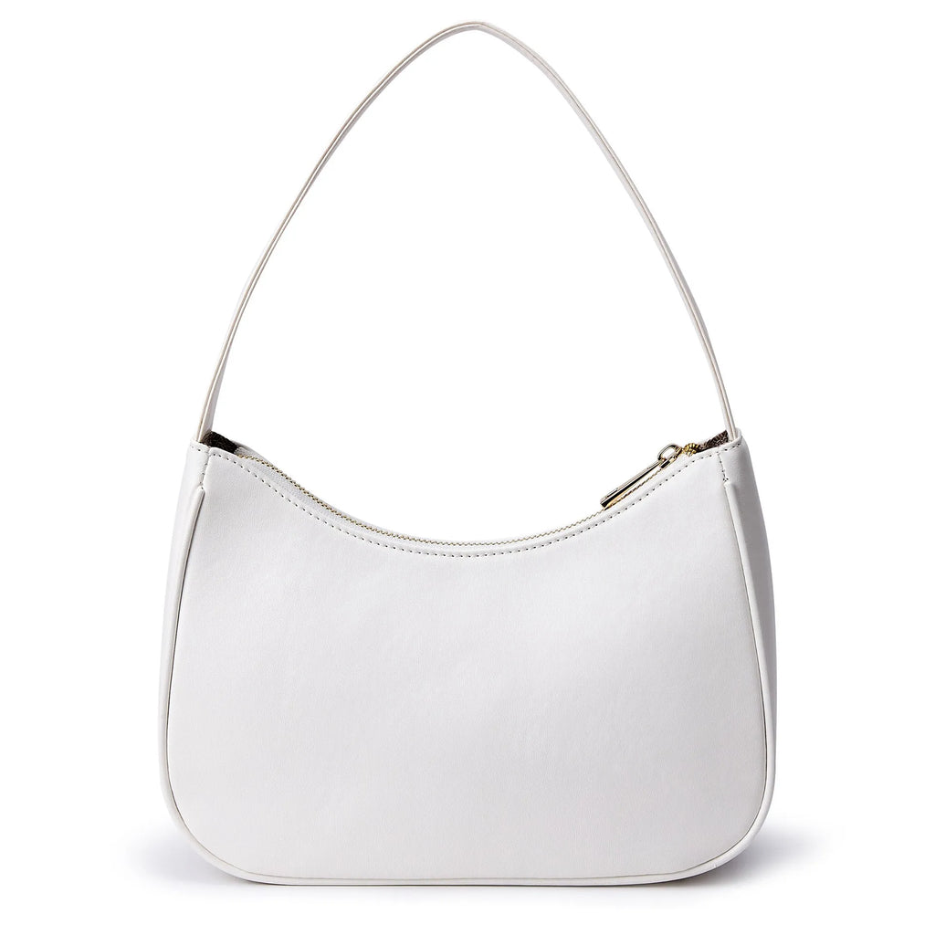 Retro style waterproof PU shoulder bag in multiple colour options including apricot and glitter