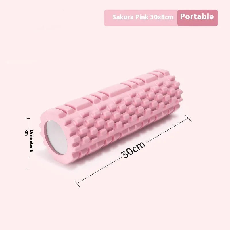 EVA foam roller for fitness in multiple sizes and colours including black, grey, pink