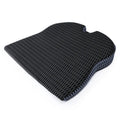 Memory foam car and office chair cushion with fixed attachment strap
