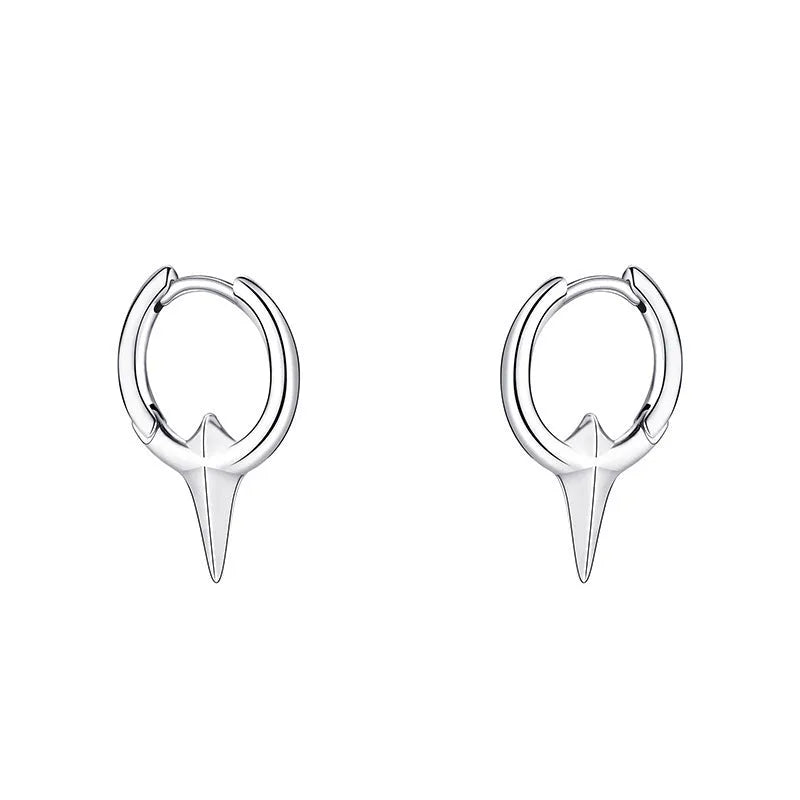 Copper clip-on star geometric earrings with electroplated finish for women's non-pierced jewellery