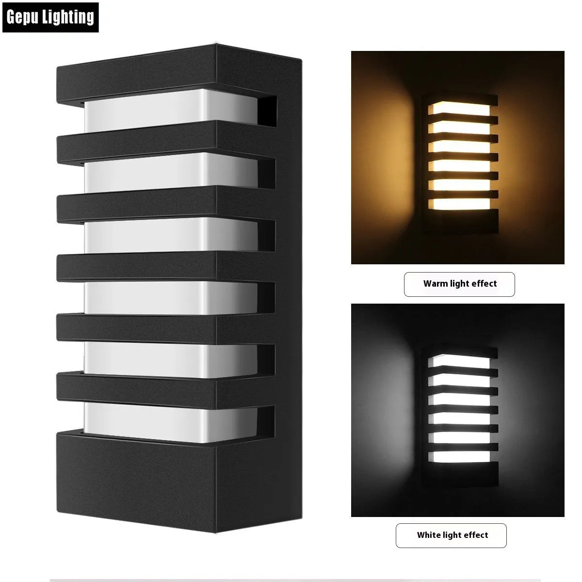 Minimalist aluminium outdoor wall lamp with IP55 waterproof rating and LED light source.