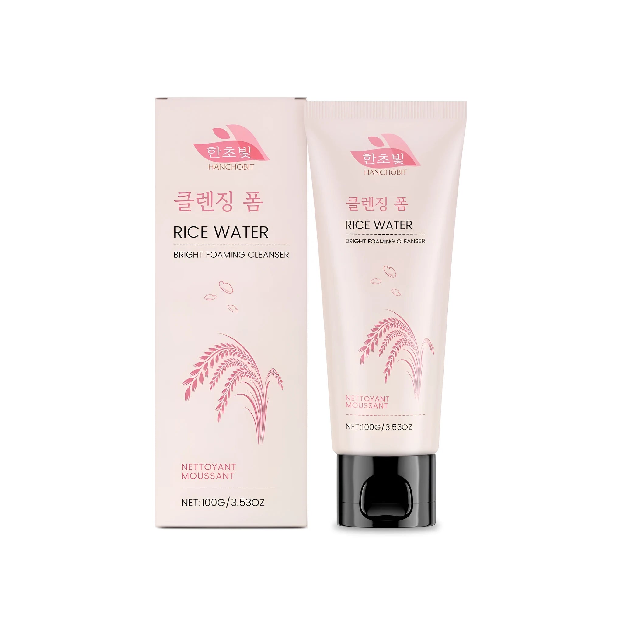 100g tube of Rice Water Bright Foaming Cleanser for facial skincare