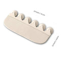 White PVC toilet urine blocking board for children's potty training splash prevention.