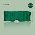 Mulberry silk sleep mask in champagne gold colour, shown folded.