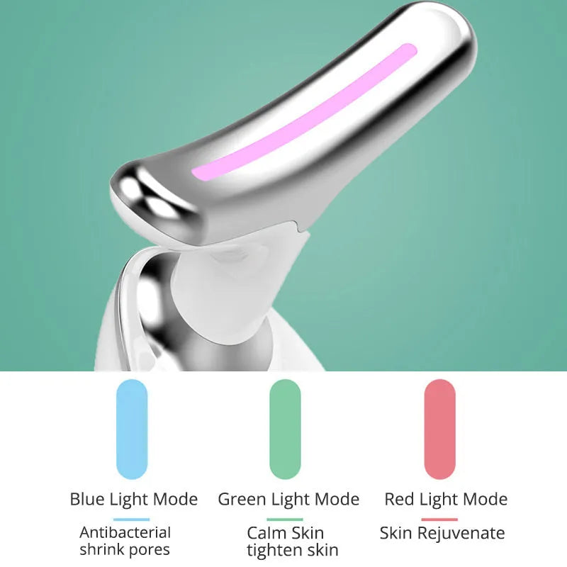 EMS thermal neck lifting massager with LED lights and microcurrent wrinkle removal functions