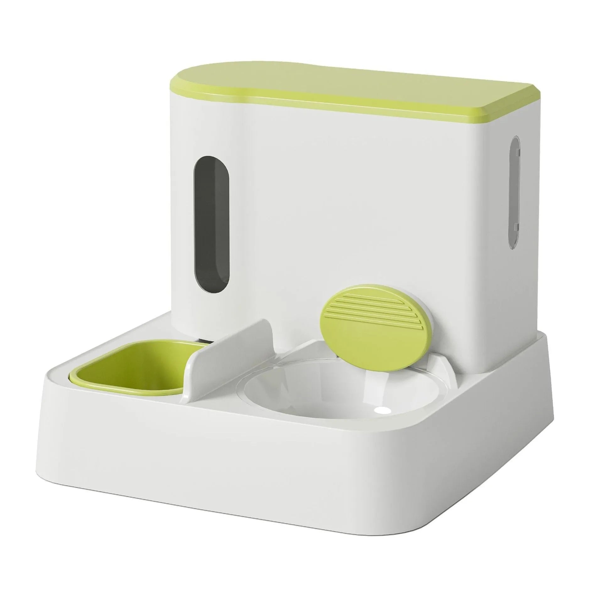 Automatic cat feeder water dispenser with integrated double bowl in choice of colours