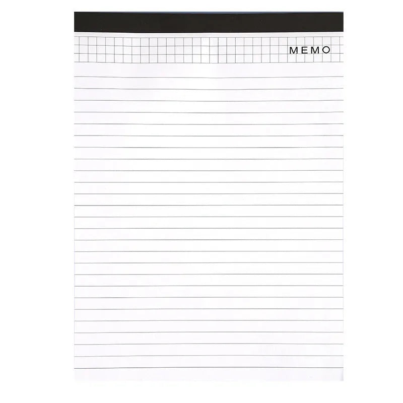 A4 grid notepad with tearable pages and a paper cover, showing the ivory white internal sheets.