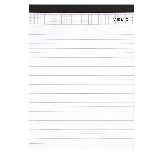 A4 grid notepad with tearable pages and a paper cover, showing the ivory white internal sheets.