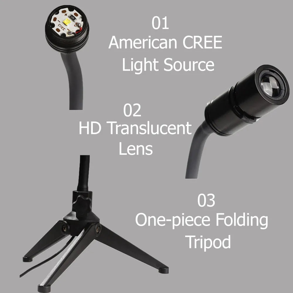 White star projector lamp with adjustable hose projecting an image of the earth onto a wall.