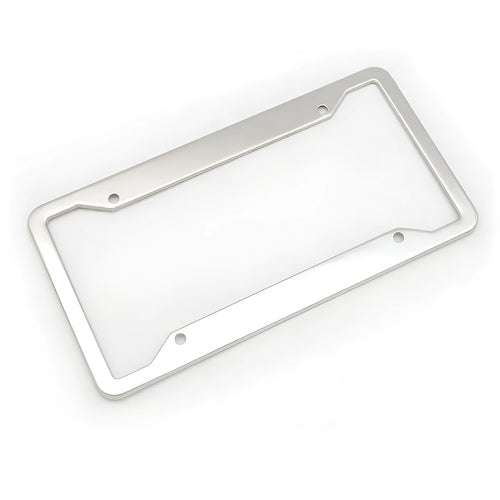 Stainless steel aluminium alloy licence plate frame in black, grey, silver and steel finishes
