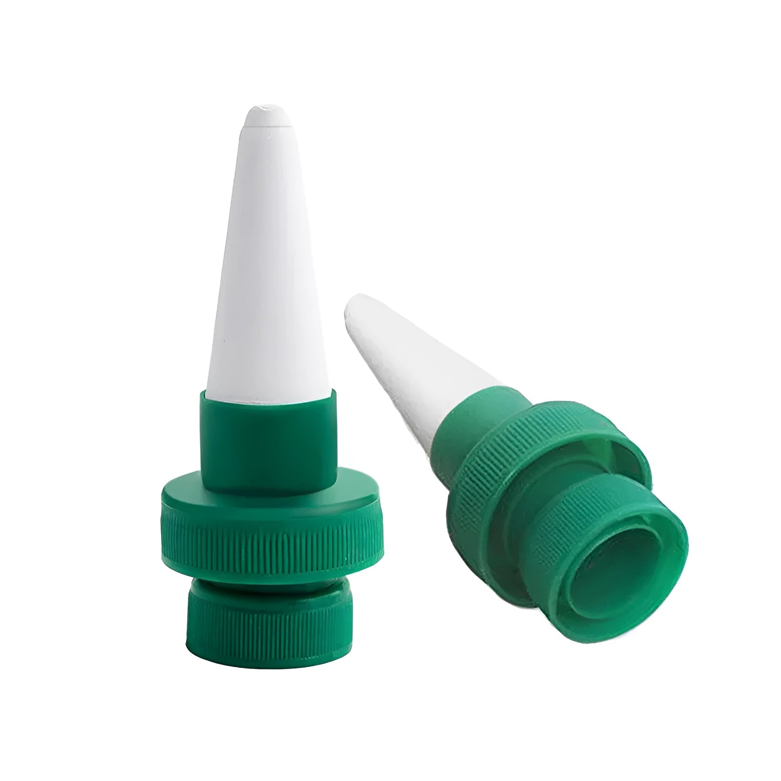 Green ceramic plant water dripper for connecting to cola bottles for automatic garden irrigation