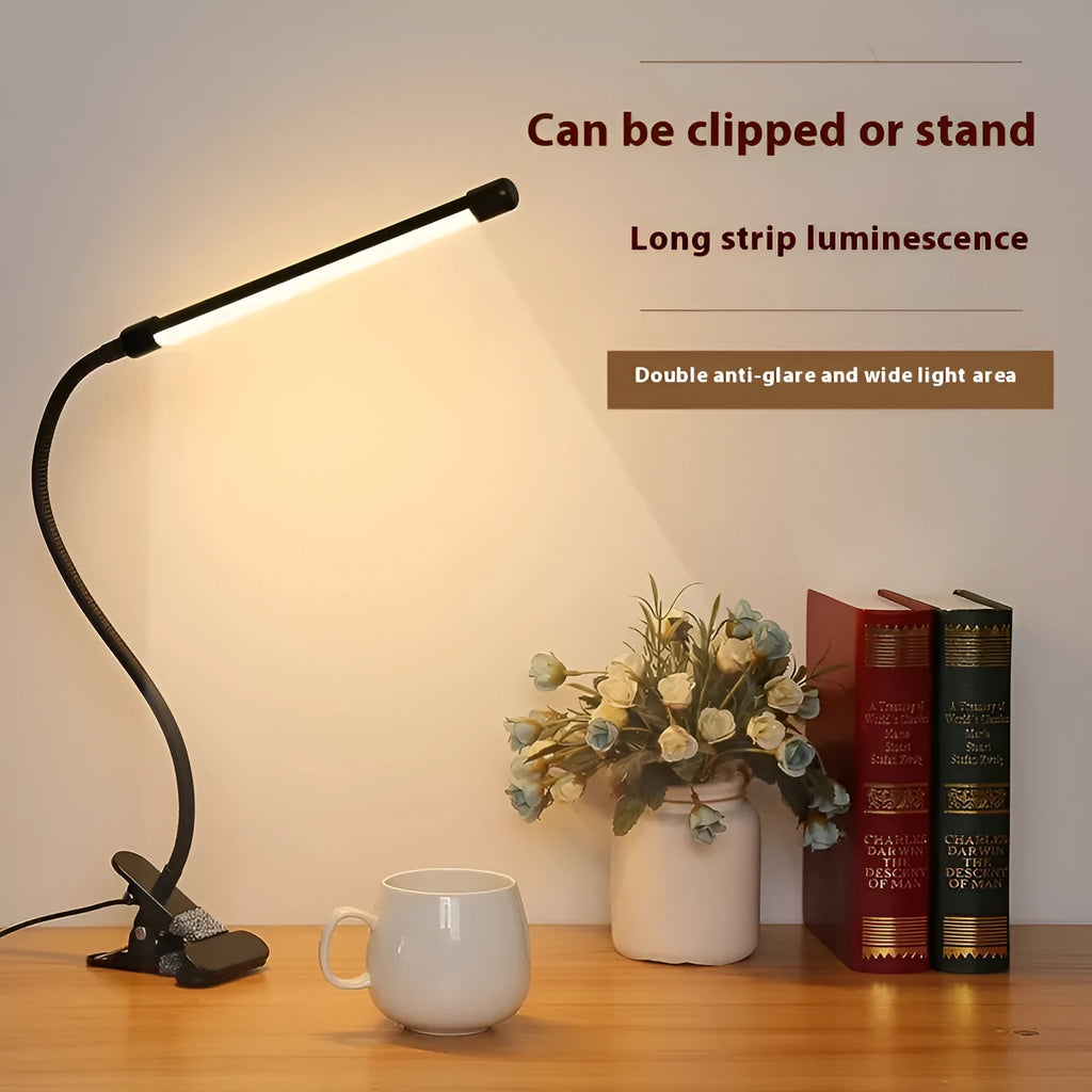 Black or white 26cm USB-powered LED desk lamp with eye protection for study