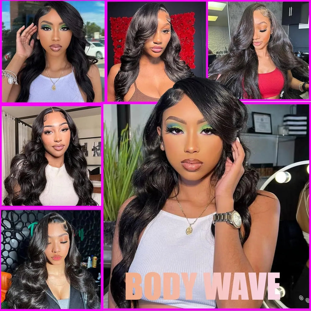 Black medium length curly synthetic wig on display stand showing lace mesh cap and wave pattern