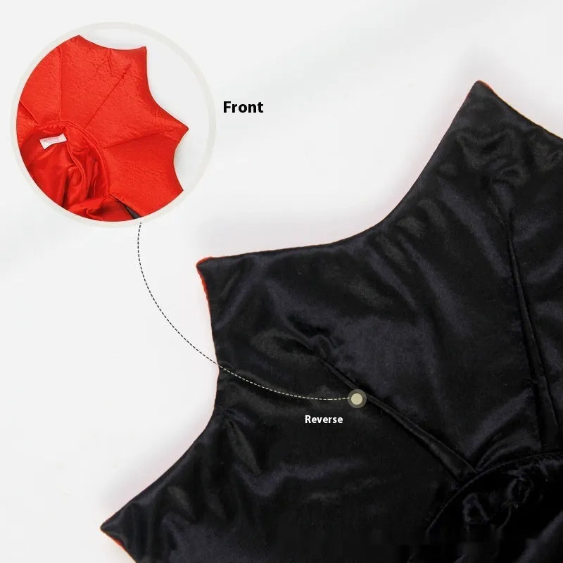 Black and red Halloween pet clothes for cats and dogs made from polyester fabric