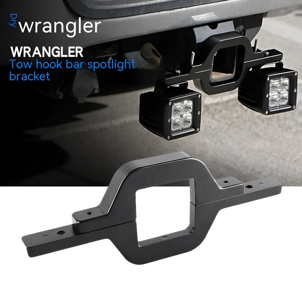 Black aluminium alloy LED reversing light bracket for Jeep Wrangler off-road vehicle