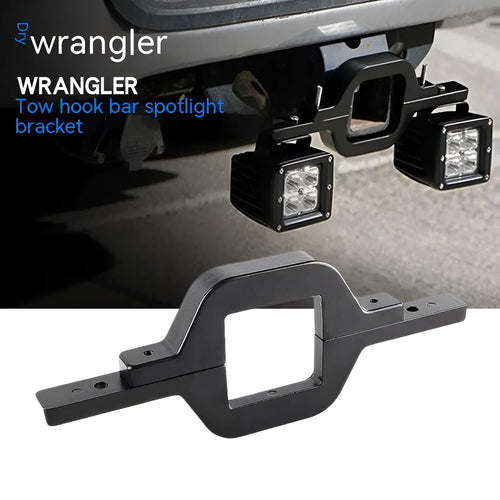 Black aluminium alloy LED reversing light bracket for Jeep Wrangler off-road vehicle