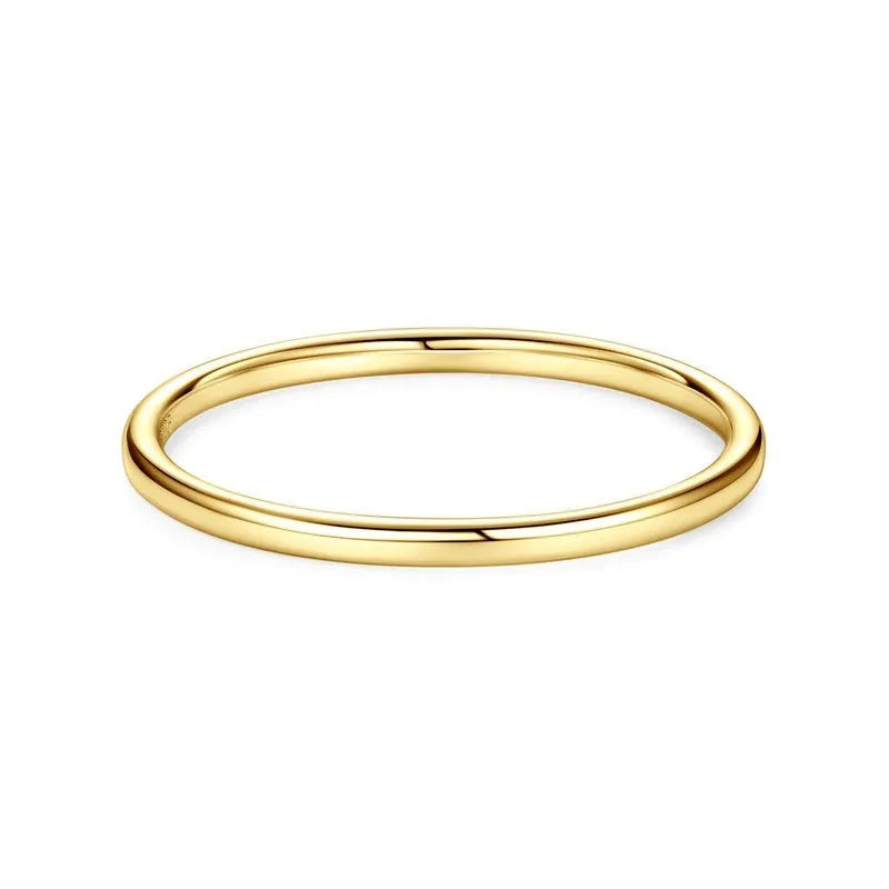 Geometric round bracelet ring in sterling silver, gold, or platinum plating on size chart