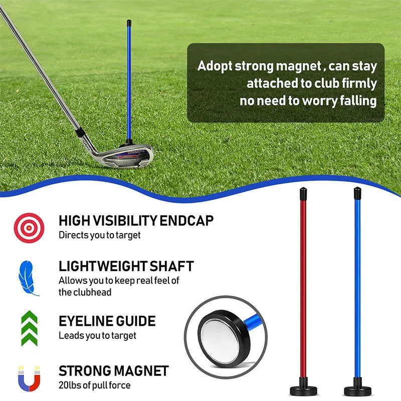 Magnetic directional baseball bar golf swing trainer tool in aluminium alloy construction