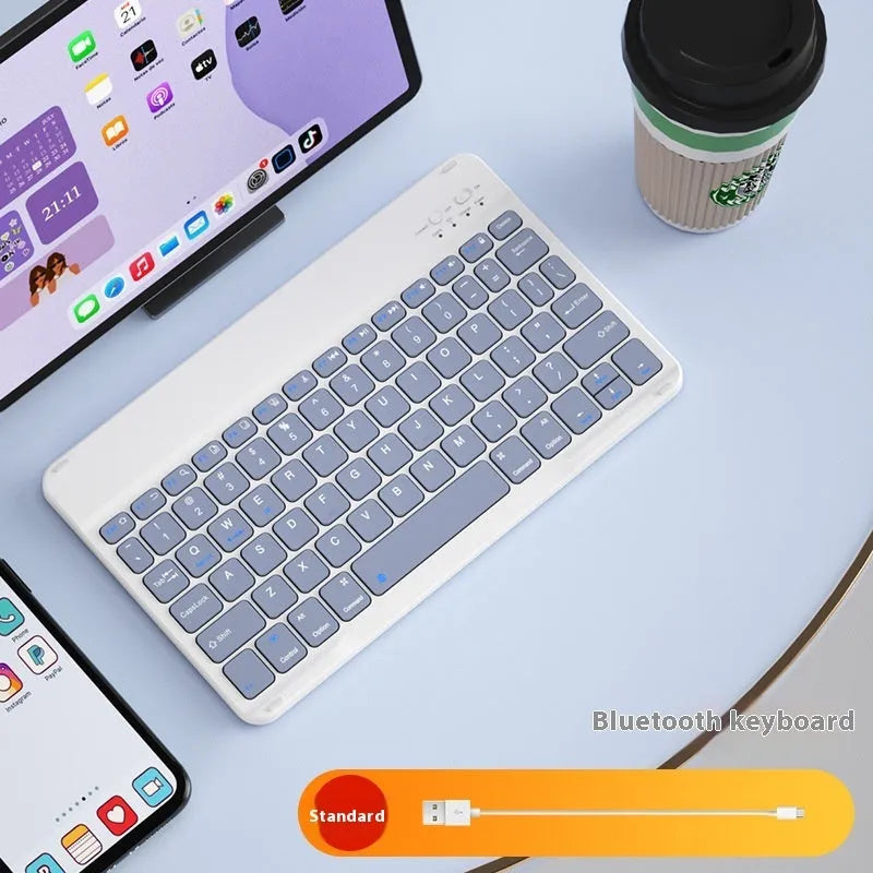 Bluetooth keyboard for girls tablet PC in various colours including elegant white, pink, green, blue, lavender, and yellow options