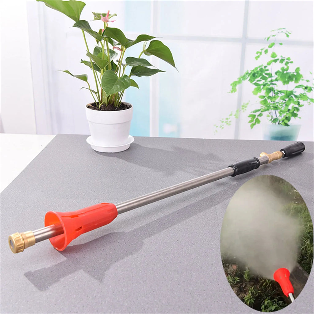 Submachine gun type agricultural spray gun with adjustable nozzle for pesticide spraying