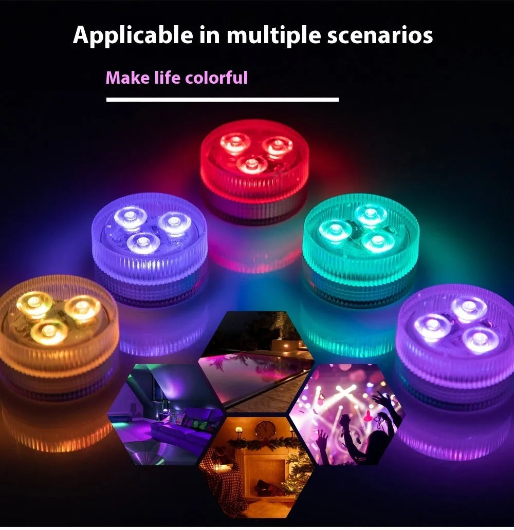 Remote control waterproof LED diving light for aquarium with plastic housing and infrared controller