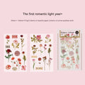 Huazhisen forest art label stickers showing six colour designs on 85x180mm transfer paper and cotton linen sheets