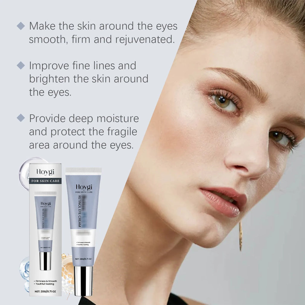 Retinol eye cream in 20g jar with 12.1cm packaging for moisturising the eye area