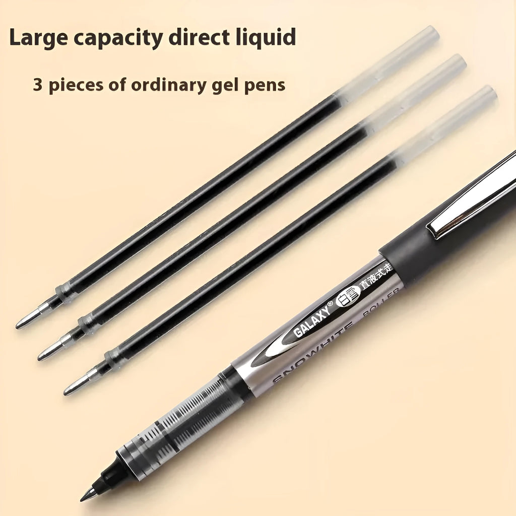 0.5mm water-based quick-drying signature pen with plastic barrel available in black blue red ink colours
