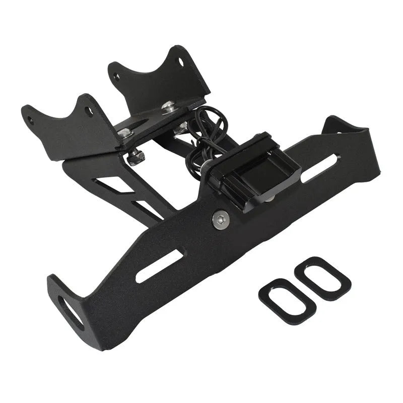 Black aluminium alloy Honda motorcycle rear license plate bracket with short tail design