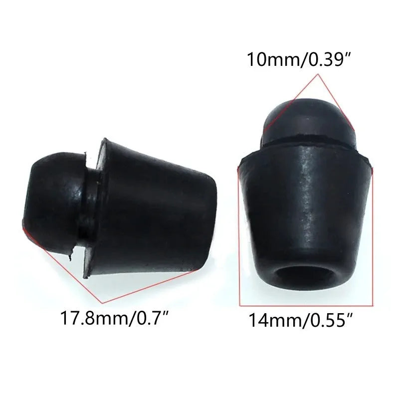 10-pack of X16 coloured rubber automobile buckle dampers for shock absorption.