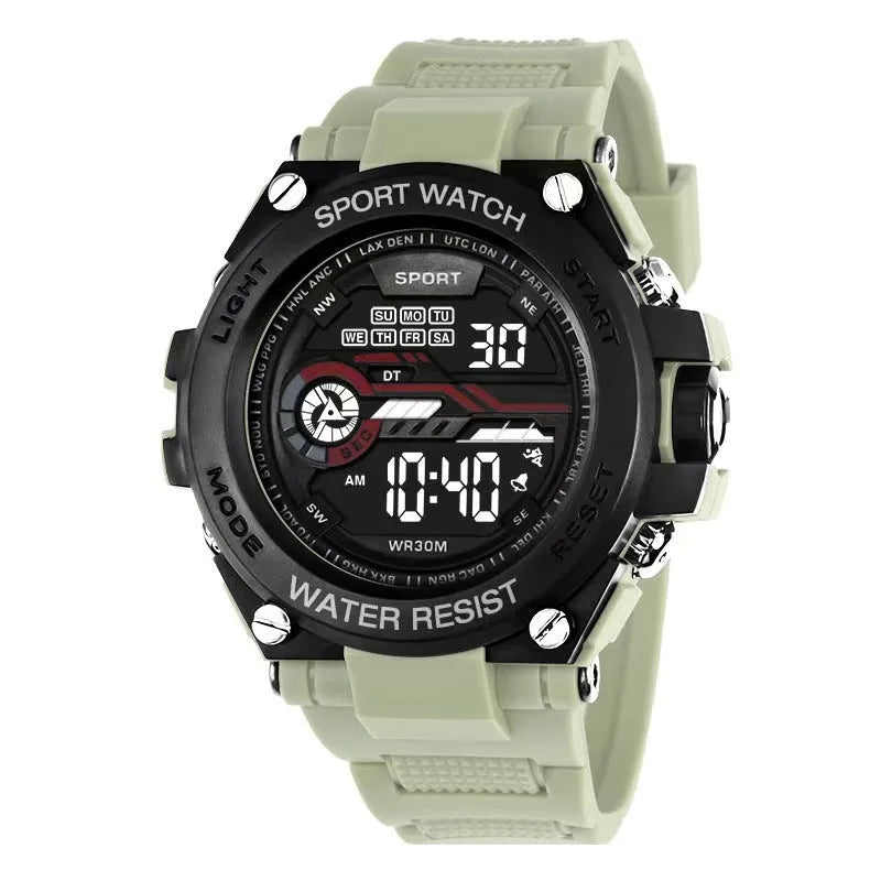 Fashion electronic digital watch for teenagers and students available in multiple colours with quartz movement