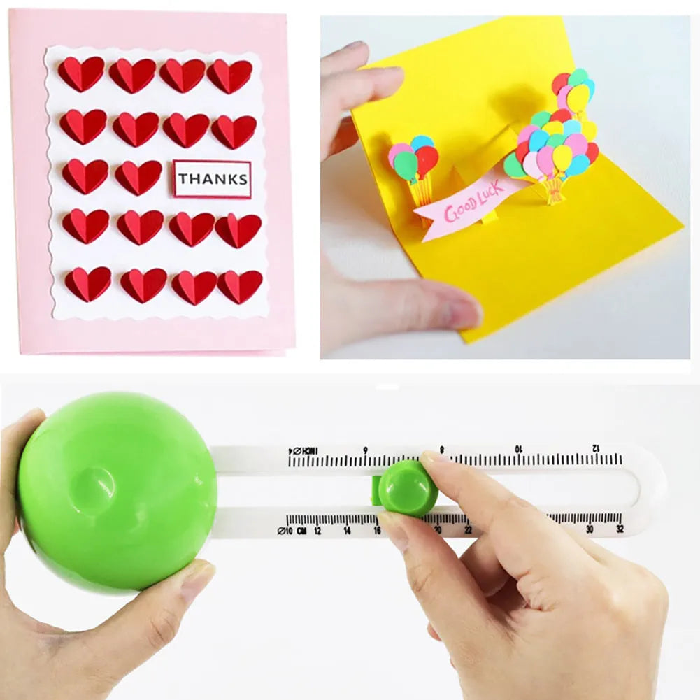 Green or orange plastic A3 round paper cutter for juvenile use.