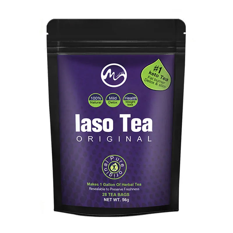 Single bag of sugar-free Instant Slimming Tea with cold soaking technology labelling