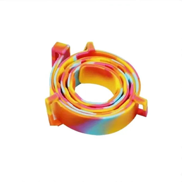Rainbow design flea prevention collar for cats and dogs with plastic construction